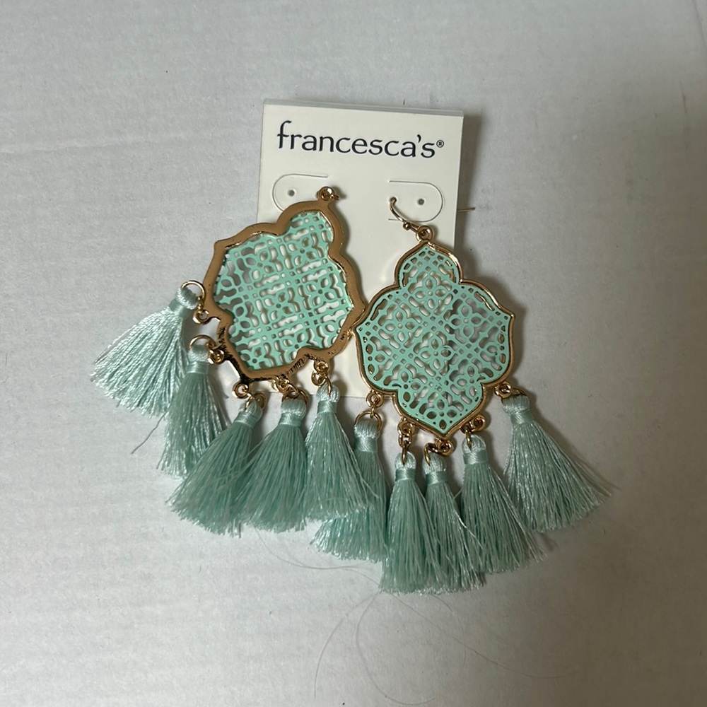Francesca’s teal earrings